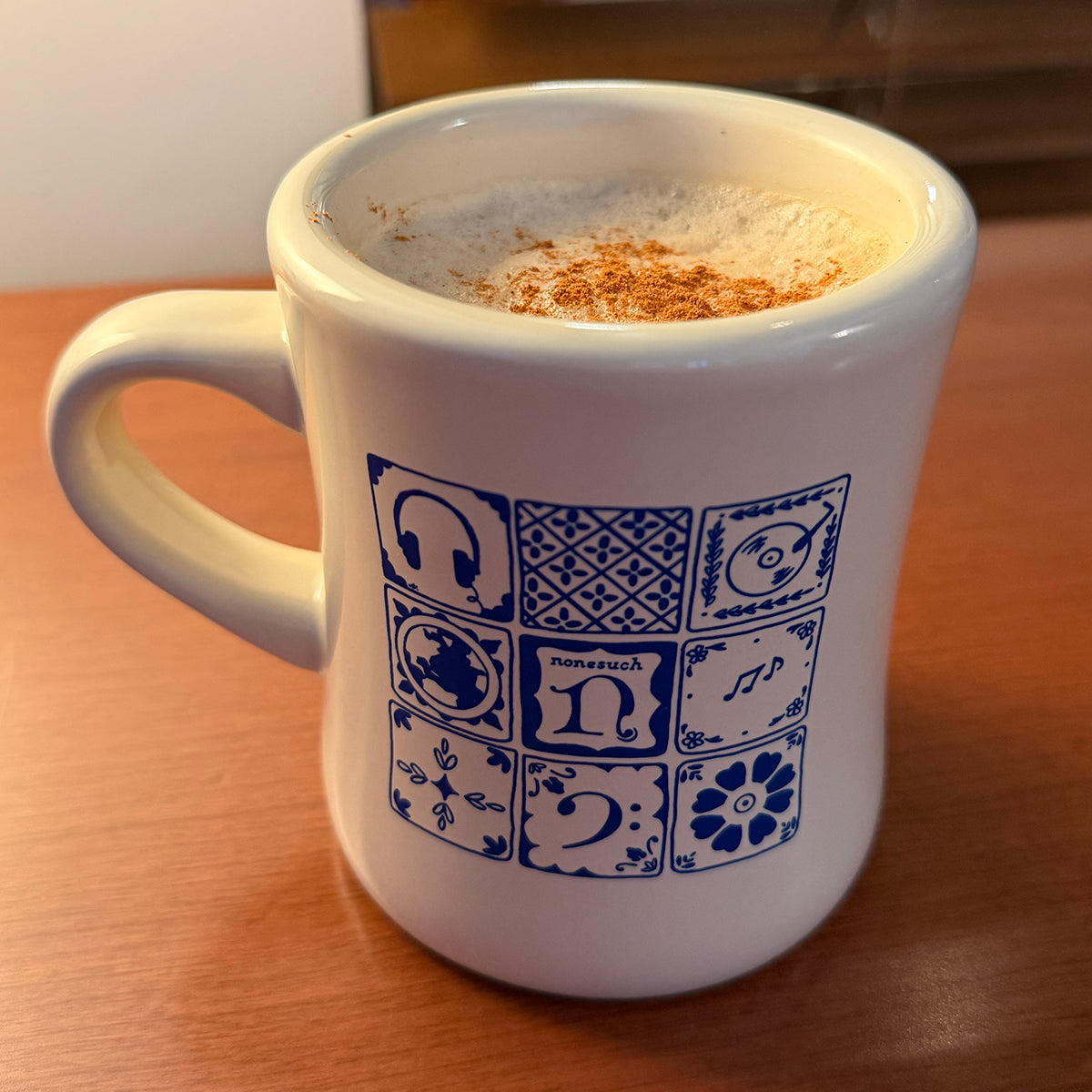 Nonesuch Blue-Tile Diner Mug