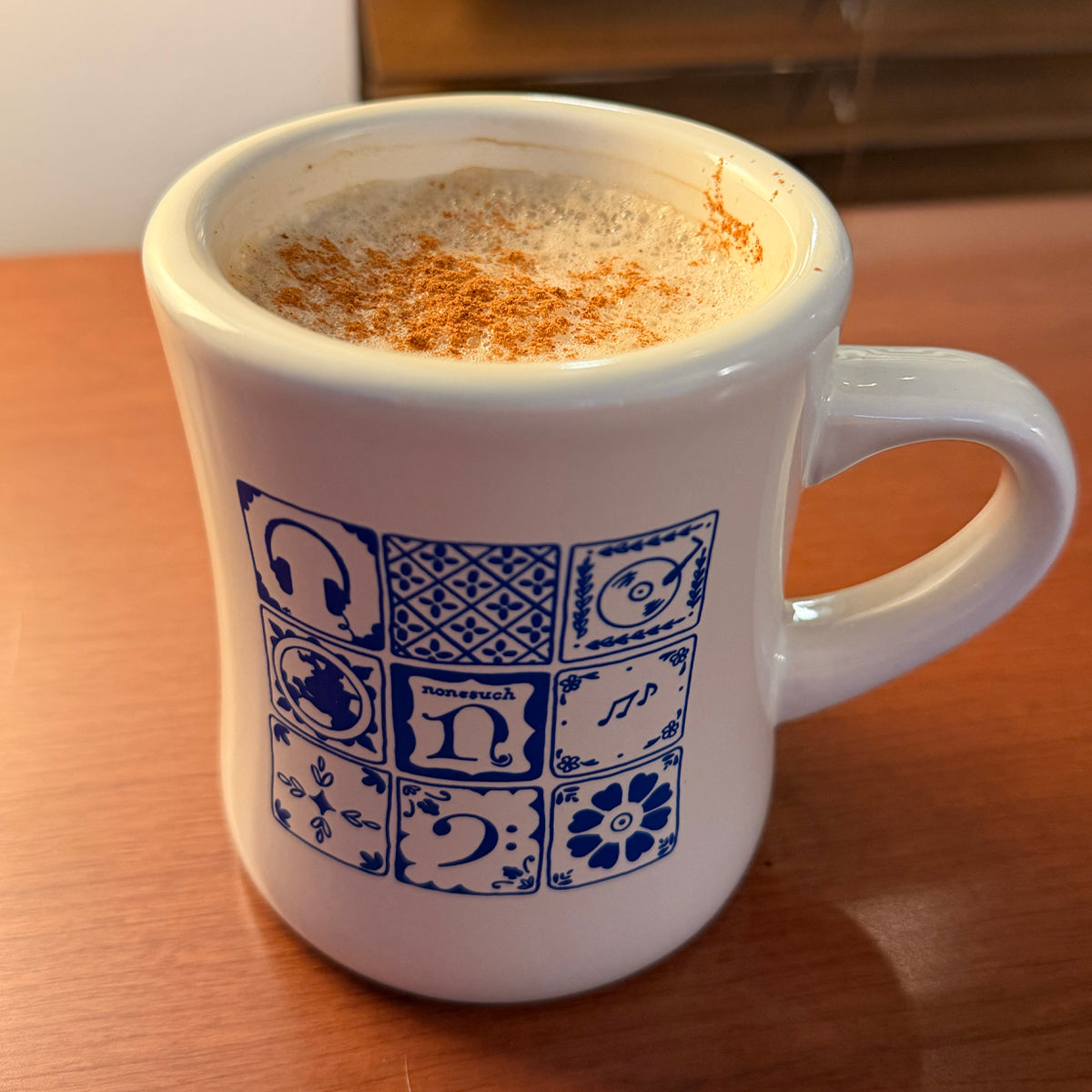 Nonesuch Blue-Tile Diner Mug