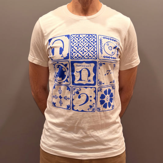 Blue-Tile T-Shirt, White
